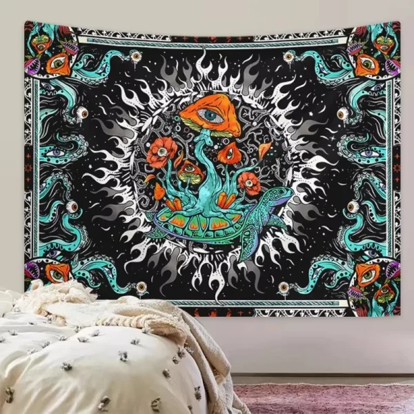 VIKAMA American Bohemian Style Decorative Tapestry Living Room Bedroom Bedside Wall Home Decorations Aesthetic 4