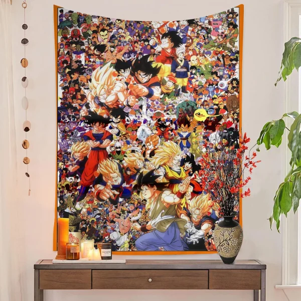 1PC Japan Classic Anime Dragon-Ball Goku Tapestry Printed Large Wall Tapestry Art Science Fiction Room Home Decor Decor Blanket 1