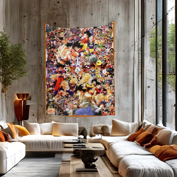 1PC Japan Classic Anime Dragon-Ball Goku Tapestry Printed Large Wall Tapestry Art Science Fiction Room Home Decor Decor Blanket 2
