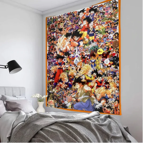 1PC Japan Classic Anime Dragon-Ball Goku Tapestry Printed Large Wall Tapestry Art Science Fiction Room Home Decor Decor Blanket 3