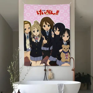 Anime K-K-ONS ON Cute Girl Tapestry Perfect For Home&Living Bedroom Decor Wall Art Backdrop Banner 1