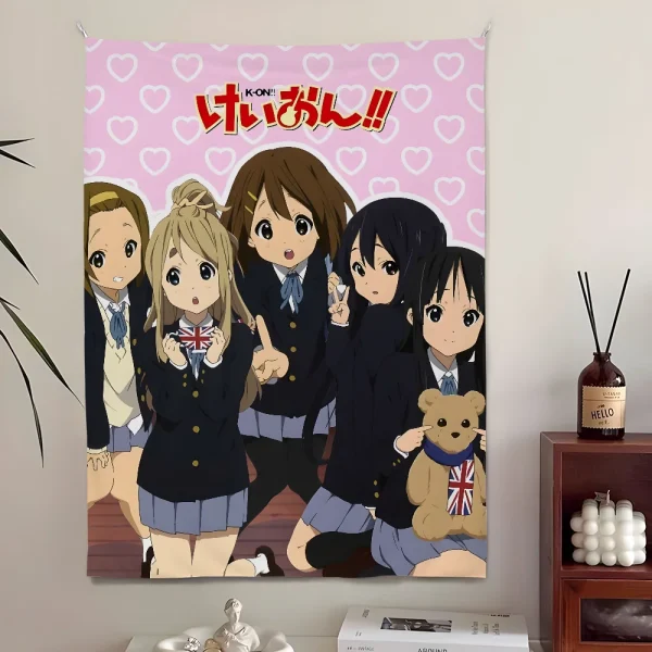 Anime K-K-ONS ON Cute Girl Tapestry Perfect For Home&Living Bedroom Decor Wall Art Backdrop Banner 3