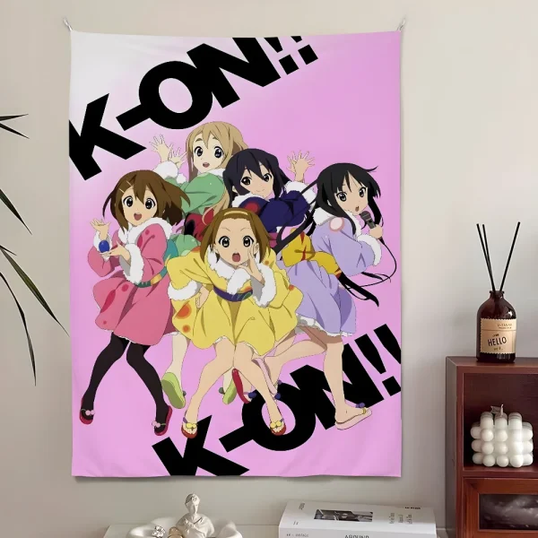 Anime K-K-ONS ON Cute Girl Tapestry Perfect For Home&Living Bedroom Decor Wall Art Backdrop Banner 4
