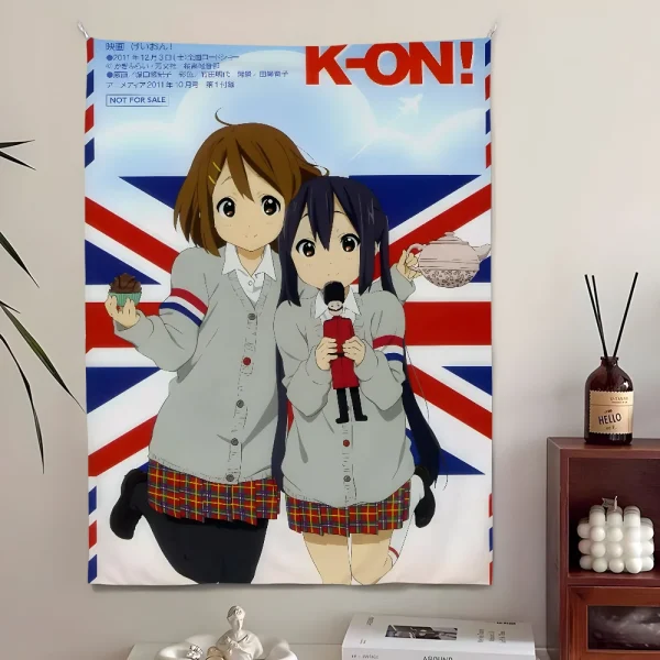 Anime K-K-ONS ON Cute Girl Tapestry Perfect For Home&Living Bedroom Decor Wall Art Backdrop Banner 5