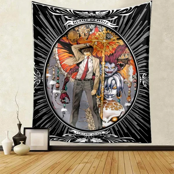 Kawaii Girl Tapestry Wall Decor Tapestry Anime Death Note Amane Misa Manga Aesthetic Room Decoration Meme Tapestries Art Poster 4