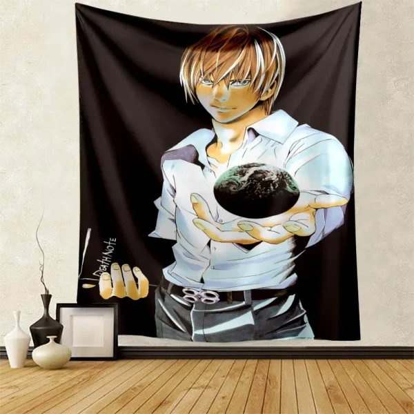 Kawaii Girl Tapestry Wall Decor Tapestry Anime Death Note Amane Misa Manga Aesthetic Room Decoration Meme Tapestries Art Poster 6