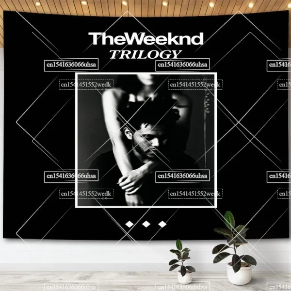 The Weeknd Music Album Posters House of Balloons Tapestry Living Room Decor Aesthetic Hippie Tapestries Home Decoration Carpets 3