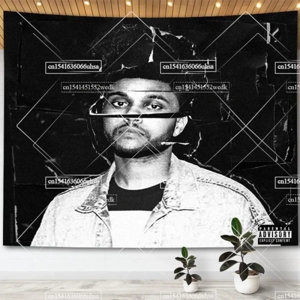 The Weeknd Music Album Posters House of Balloons Tapestry Living Room Decor Aesthetic Hippie Tapestries Home Decoration Carpets 6
