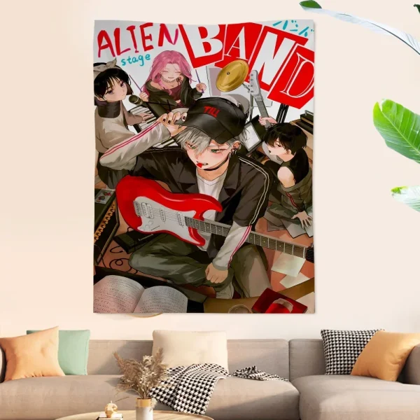 Anime Alien Stage Printed Large Wall Tapestry Cheap Hippie Wall Hanging Bohemian Wall Tapestries Mandala INS Home Decor 3