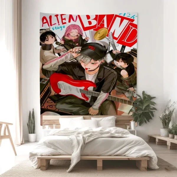 Anime Alien Stage Printed Large Wall Tapestry Cheap Hippie Wall Hanging Bohemian Wall Tapestries Mandala INS Home Decor 4