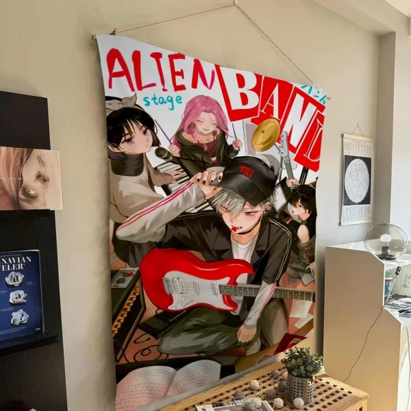 Anime Alien Stage Printed Large Wall Tapestry Cheap Hippie Wall Hanging Bohemian Wall Tapestries Mandala INS Home Decor 6