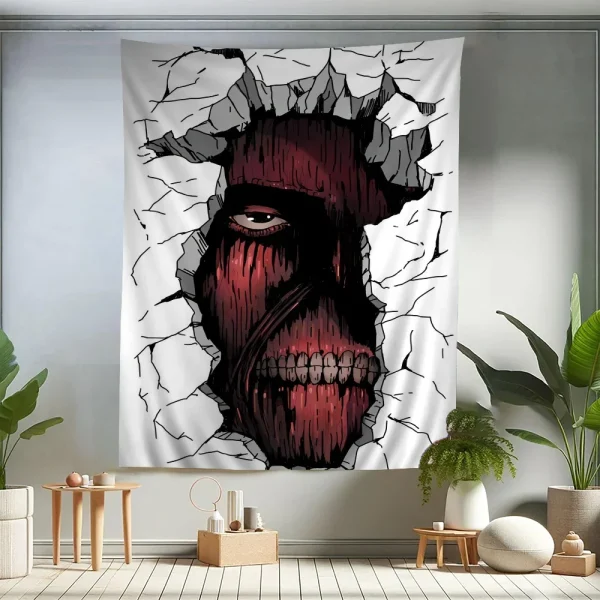 A-Attack on Titan Cartoon Tapestry Wall Hanging Decoration Household Home Decor 1