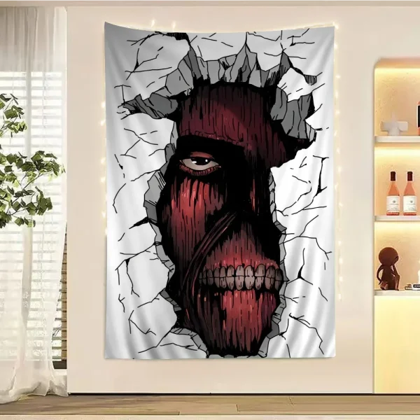 A-Attack on Titan Cartoon Tapestry Wall Hanging Decoration Household Home Decor 4