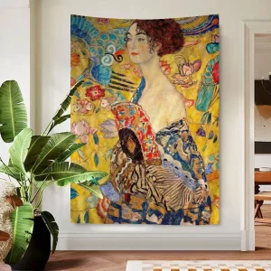 Gustav klimt Art Painting Hanging Bohemian Tapestry for Living Room Home Dorm Decor Japanese Tapestry 1