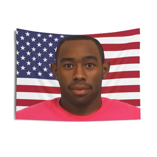 Tyler the Creator FREE TRACKED shipping Pink American Wall Tapestry/ Hanging Wall decor/American rapper/singer/concert banner 2