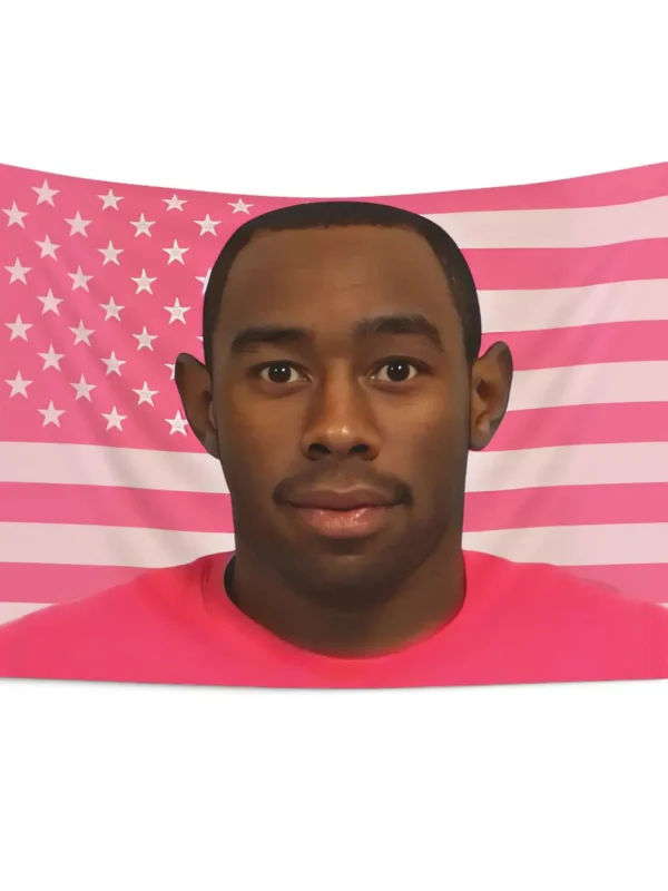 Tyler the Creator FREE TRACKED shipping Pink American Wall Tapestry/ Hanging Wall decor/American rapper/singer/concert banner 3