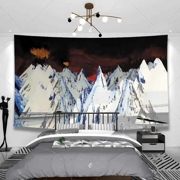 Radioheads Music Art Wall Hanging Tapestry Wallpaper Tapestry Headboard Aesthetic Room Decoration Bedroom Decor Banners 1