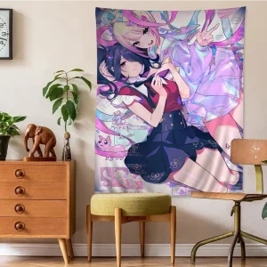 Needy Girl Streamer Overload Tapestry Anime Tapestry Hanging Tarot Hippie Wall Rugs Dorm Wall Hanging Sheets 1