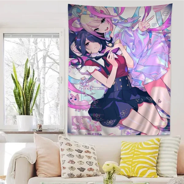 Needy Girl Streamer Overload Tapestry Anime Tapestry Hanging Tarot Hippie Wall Rugs Dorm Wall Hanging Sheets 2