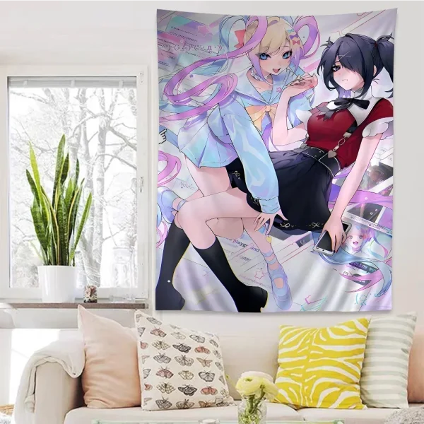 Needy Girl Streamer Overload Tapestry Anime Tapestry Hanging Tarot Hippie Wall Rugs Dorm Wall Hanging Sheets 6