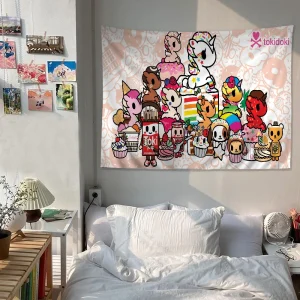Japan Tokidoki Colorful Tapestry Wall Hanging Cheap Hippie Wall Hanging Bohemian Wall Tapestries Mandala Wall Hanging Sheets 1