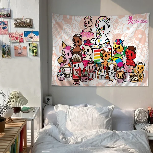 Japan Tokidoki Colorful Tapestry Wall Hanging Cheap Hippie Wall Hanging Bohemian Wall Tapestries Mandala Wall Hanging Sheets 1