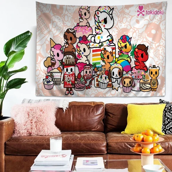 Japan Tokidoki Colorful Tapestry Wall Hanging Cheap Hippie Wall Hanging Bohemian Wall Tapestries Mandala Wall Hanging Sheets 2