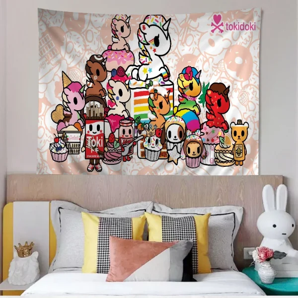 Japan Tokidoki Colorful Tapestry Wall Hanging Cheap Hippie Wall Hanging Bohemian Wall Tapestries Mandala Wall Hanging Sheets 5