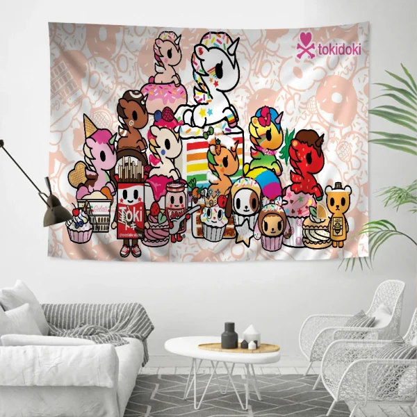 Japan Tokidoki Colorful Tapestry Wall Hanging Cheap Hippie Wall Hanging Bohemian Wall Tapestries Mandala Wall Hanging Sheets 6