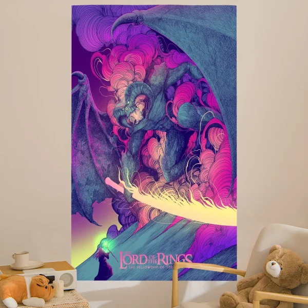 T-The L-Lords Of The R-Rings Printed Large Wall Tapestry Hanging Tarot Hippie Wall Rugs Dorm Home Decor 2