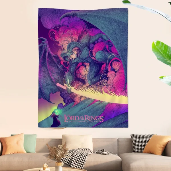 T-The L-Lords Of The R-Rings Printed Large Wall Tapestry Hanging Tarot Hippie Wall Rugs Dorm Home Decor 4
