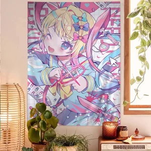 Needy Girl Streamer Overload Colorful Tapestry Wall Hanging Hippie Bohemian Wall Art Home Decoration Divination Decor 1