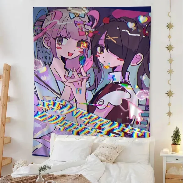 Needy Girl Streamer Overload Colorful Tapestry Wall Hanging Hippie Bohemian Wall Art Home Decoration Divination Decor 5
