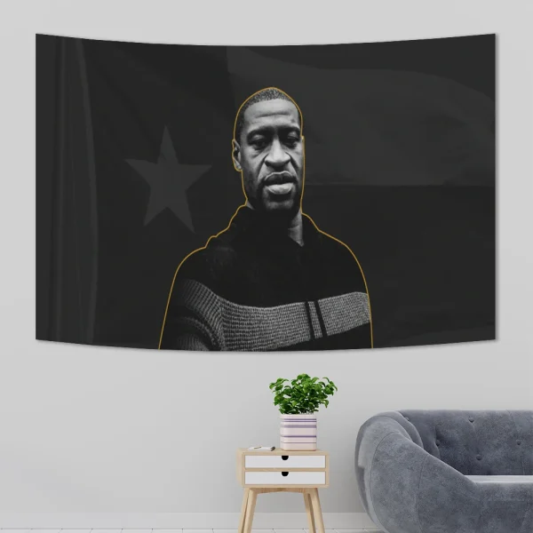 1pc George Floyd Graphic tapestry Cover Trendy Retro Art Room Decor Aesthetic Bohemian Decor Tapestry Wall Hanging Tapestry 3
