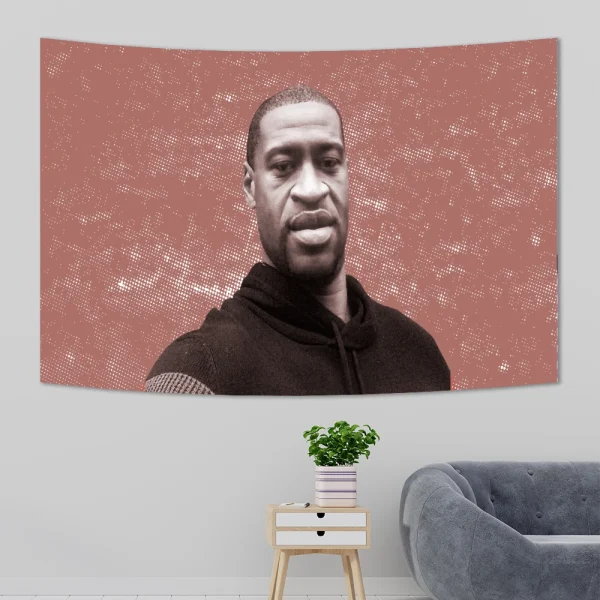 1pc George Floyd Graphic tapestry Cover Trendy Retro Art Room Decor Aesthetic Bohemian Decor Tapestry Wall Hanging Tapestry 5