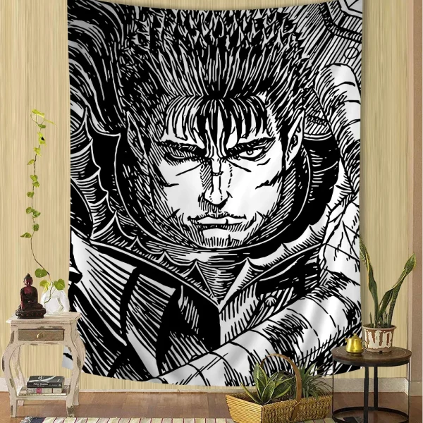 Amine BERSERK DIY Wall Tapestry for Living Room Home Dorm Decor Wall Art Decor 4