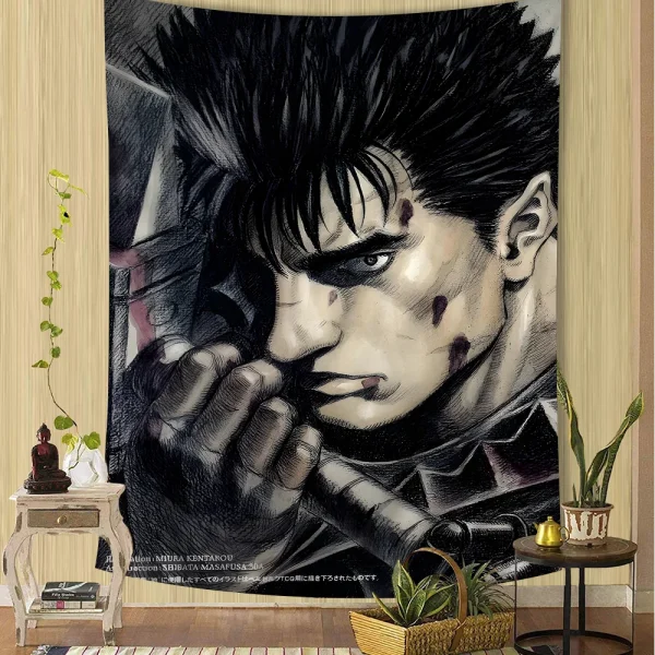Amine BERSERK DIY Wall Tapestry for Living Room Home Dorm Decor Wall Art Decor 5