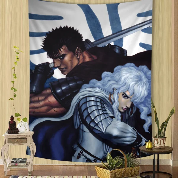 Amine BERSERK DIY Wall Tapestry for Living Room Home Dorm Decor Wall Art Decor 6