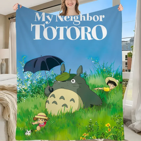 1PC Hayao Miyazaki Anime Movie Totoro Tapestry Printed Large Wall Tapestry Art Science Fiction Room Home Decor Decor Blanket 1