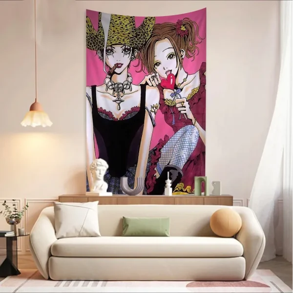 Japan Anime NANA Anime Tapestry Hippie Flower Wall Carpets Dorm Decor Cheap Hippie Wall Hanging 4
