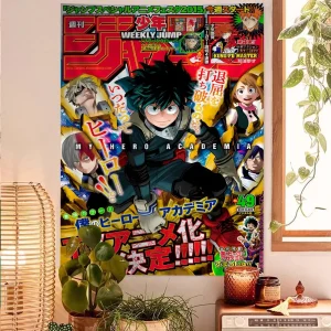 My Hero Academia Printed Large Wall Tapestry Hanging Tarot Hippie Wall Rugs Dorm Cheap Hippie Wall Hanging 1