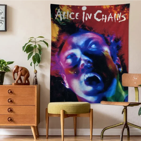 Retro Music Alice In Chains Anime Tapestry for Living Room Home Dorm Decor Home Decor 1