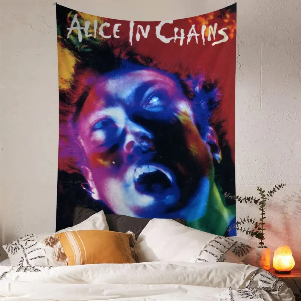Retro Music Alice In Chains Anime Tapestry for Living Room Home Dorm Decor Home Decor 2