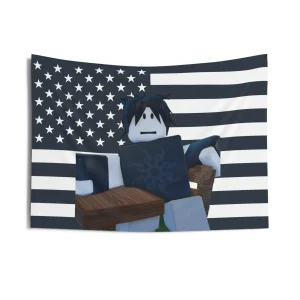 Two Time R-Roblox Design Patriotic American Flag Wall Tapestry Indoor Home Decor Gift Idea Dorm Room Tapestry forsaken 1