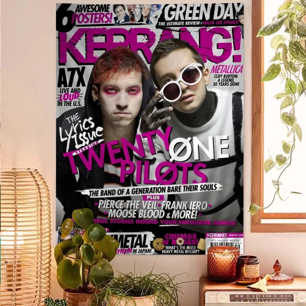 Twenty One Pilots Cartoon Tapestry Art Science Fiction Room Home Decor Wall Hanging Home Decor 4