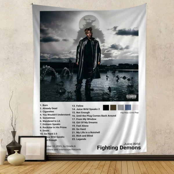 Singer Juice Wrld Hanging Bohemian Tapestry Cheap Hippie Wall Hanging Bohemian Wall Tapestries Mandala Wall Hanging Home Decor 4