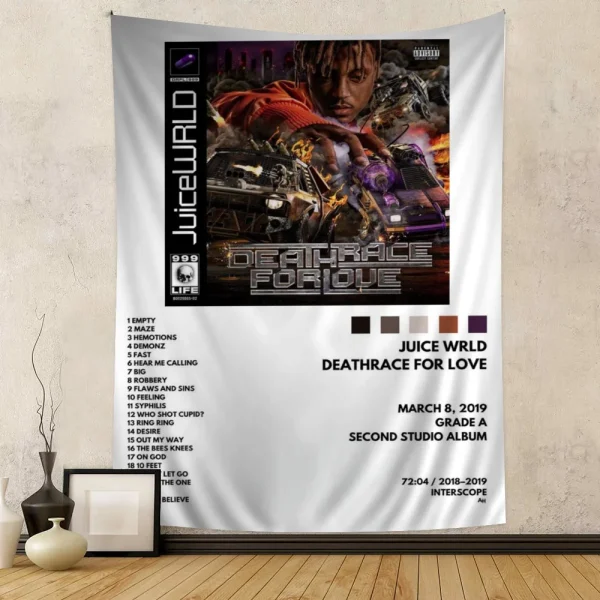 Singer Juice Wrld Hanging Bohemian Tapestry Cheap Hippie Wall Hanging Bohemian Wall Tapestries Mandala Wall Hanging Home Decor 5
