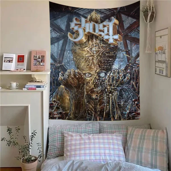Classic Ghost Band Colorful Tapestry Wall Hanging Cheap Hippie Bohemian Wall Tapestries Mandala Wall Hanging Sheets 1