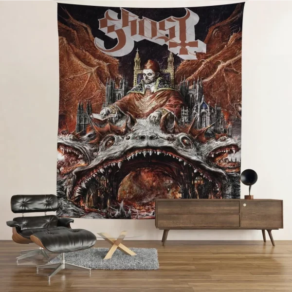 Classic Ghost Band Colorful Tapestry Wall Hanging Cheap Hippie Bohemian Wall Tapestries Mandala Wall Hanging Sheets 5
