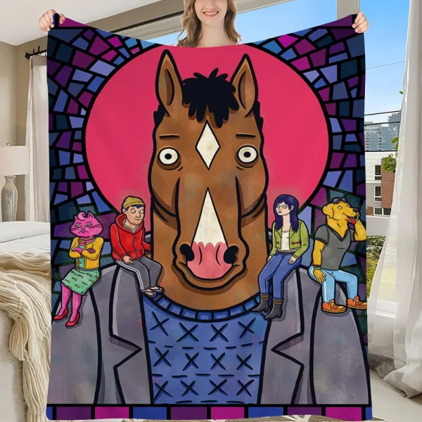 1PC Anime B-BoJack H-Horsemans Tapestry Printed Large Wall Tapestry Art Science Fiction Room Home Decor Decor Blanket 5